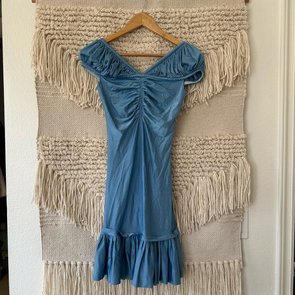 Paco Rabanne Metallic Blue Dress